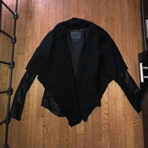 Blank NYC leather jacket sz. S w fabric collar